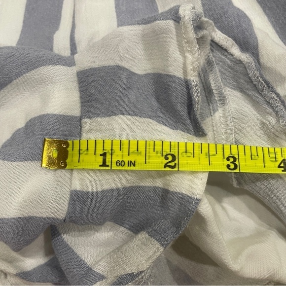 American Eagle Outfitters Blue and White Striped Cold Shoulder Romper - Picture 10 of 10